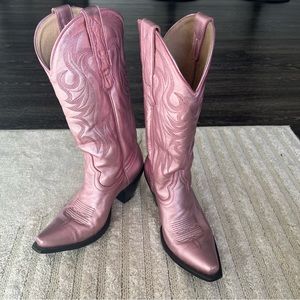 Idyllwind Pink Metallic Cowboy Boots Size 6 Women’s